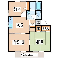 郡山駅 バス29分  うねめ団地下車：停歩6分 2階の物件間取画像